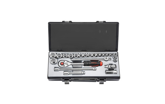 Force Socket Set 1/2" 6-point SAE 24-piece