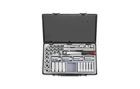 Force Socket Set 1/2" 6-sided 37-piece