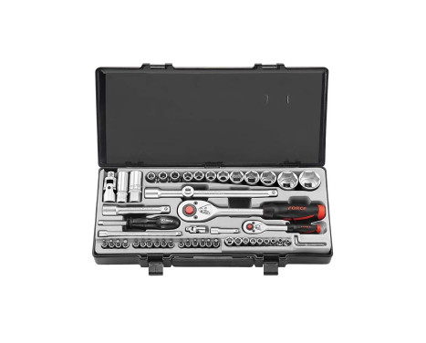 Force Socket Set 1/4" & 1/2" 12-point 54-piece