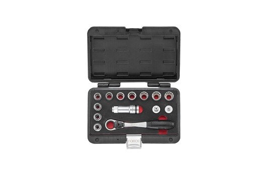 Force Socket set 3/8" Multi-pronged 14-piece