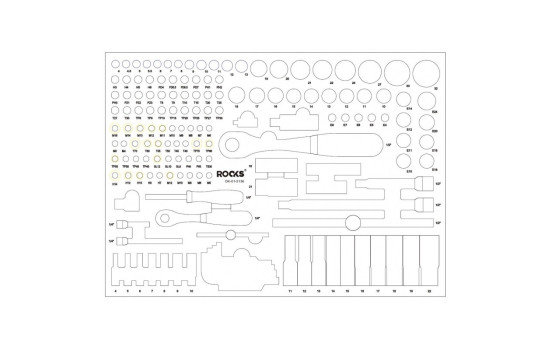 Rooks Ratchet and socket set 1/2" and 1/4" 155-piece, Image 3