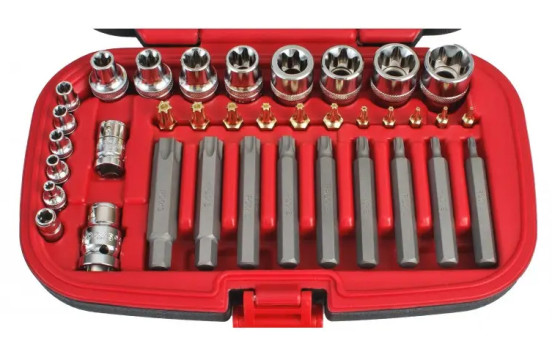 Rooks Torx Socket set 1/2, 3/8, 1/4, 36-piece