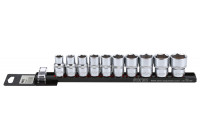 Socket set 1/2 ", 10 pcs on rail