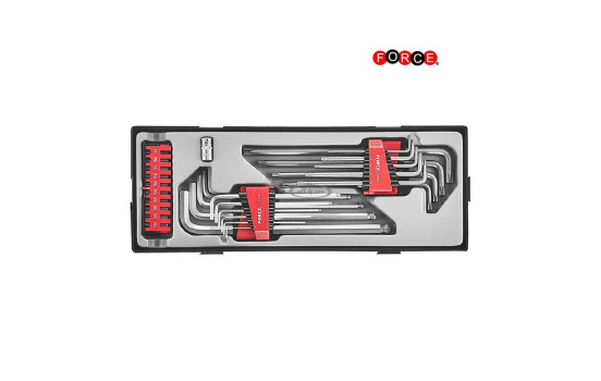 Angle wrench and bit set 30 pieces