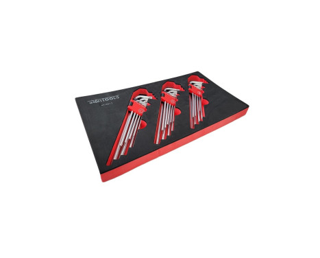 Angle wrench set Extra long Torx, Torx-H, Allen 25 pieces, Image 2