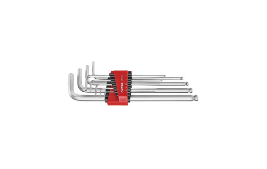 Force extra long Allen key set SAE 9-piece