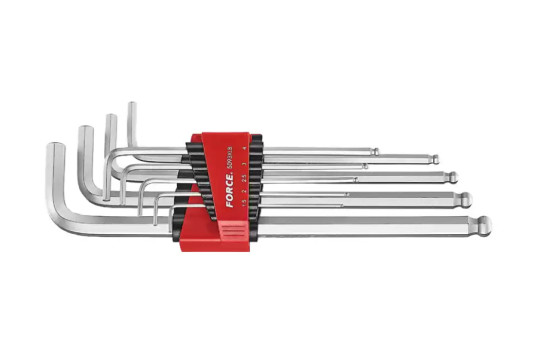 Force right angle ball socket wrench set extra long 9-piece