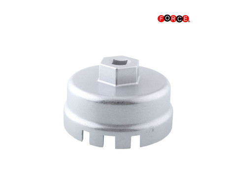 3/8" Aluminum oil filter cap 64.5 mm 14-sided with 6 lugs