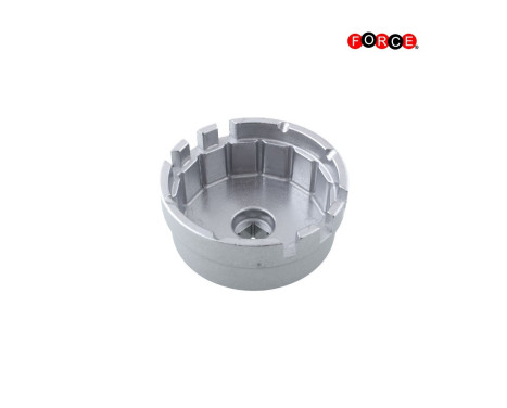 3/8" Aluminum oil filter cap 64.5 mm 14-sided with 6 lugs, Image 2