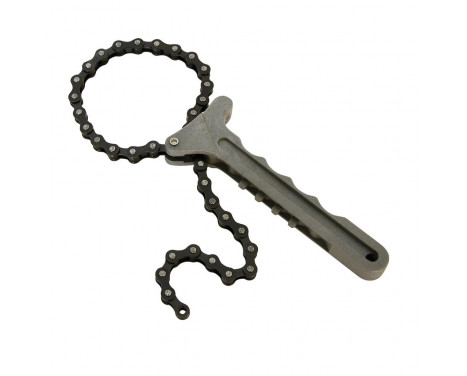 Oil filter wrench with chain [heavy duty]