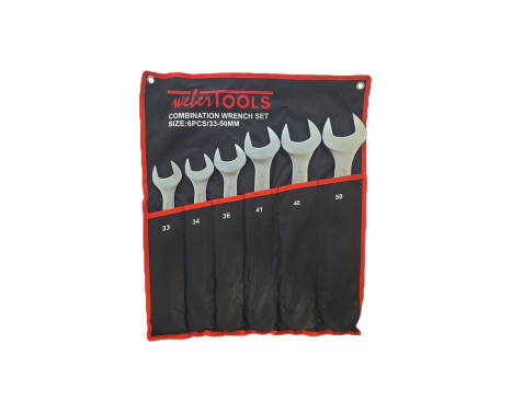 6 Piece Combination Wrench Set 33, 34, 36, 41, 46 & 50mm