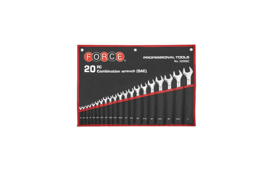 Force Combination wrench set SAE with bag 20 pieces