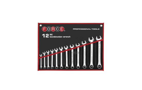 Force combination wrench set with bag 12 pieces