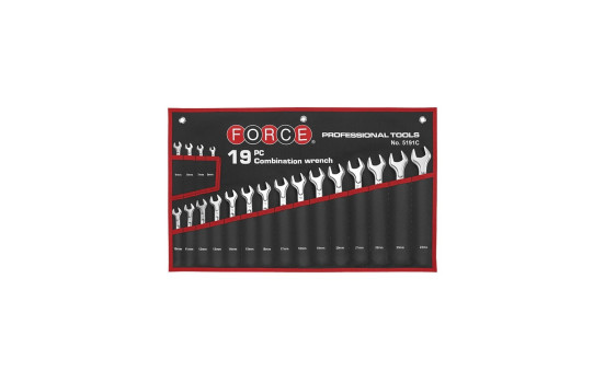 Force Combination Wrench Set with Bag 19 Pieces