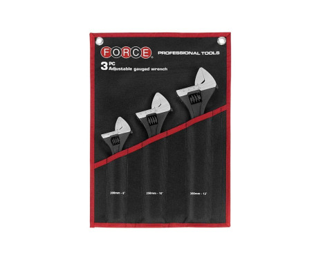 Force left turning adjustable wrench set 8" - 12"