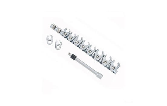 11pc 3/8" DR. Crowfoot flare nut set, Image 2