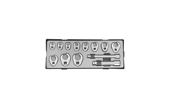 Crowfoot open ring spanner set SAE 13 pieces