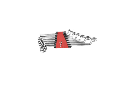 Force 75° angled ring spanner set 7-piece