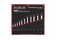 Force Ring spanner set 75° bent 12 pieces