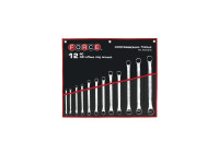 Force ring spanner set with bag 12-piece (45° bent)