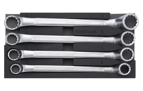 Sonic Ring Wrench Set, Deep Bent 75° 4-piece