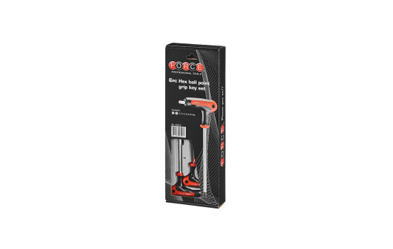 6pc Hex & hex-ball Grip key set