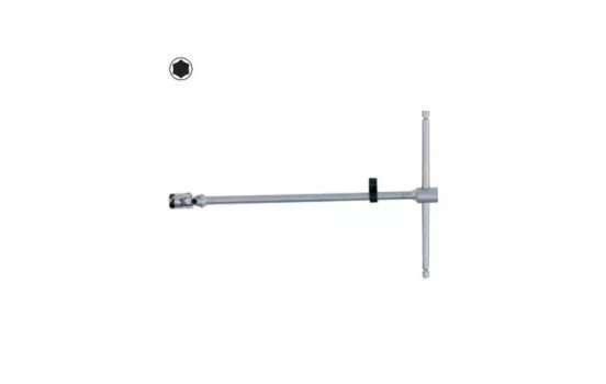 Force 1/4" T-handle socket wrench flexible 9