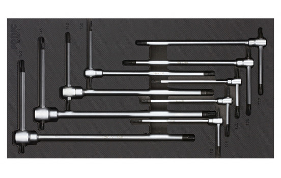 Sonic T-Handle Key Set TX 3-Way with Slide Handle 9-Piece