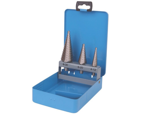 Assortment of step drill bits
