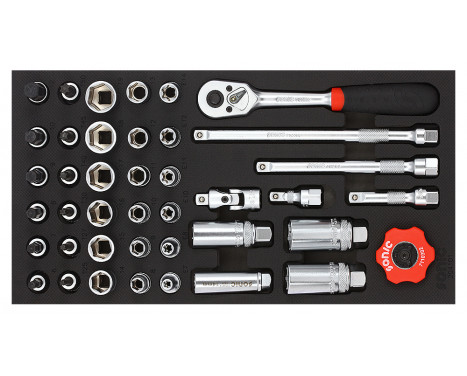 Sonic Socket & Bit socket set 3/8", SFS 1/3 41-piece