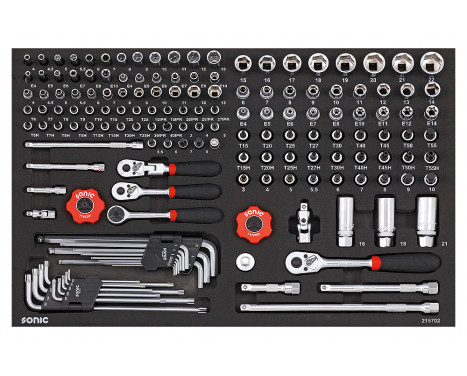 Sonic Socket Set 1/4" & 3/8", 157 pcs