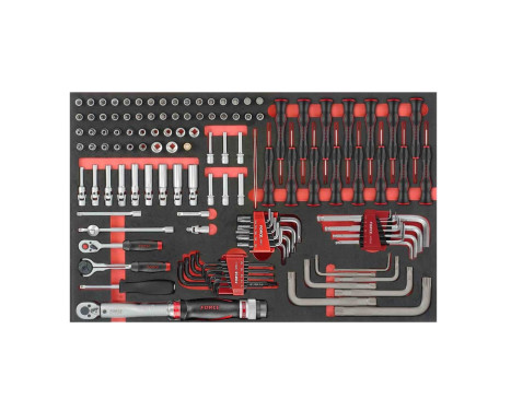 126 piece 1/4" socket wrench combination & L-key set (EVA)
