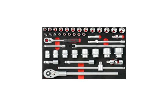 Force 1/2" & 3/4" Socket and Wrench Set 42-piece (EVA)