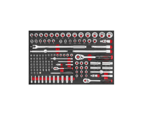 Force 1/4", 3/8" & 1/2" Socket and Wrench Set 128 Piece (EVA)