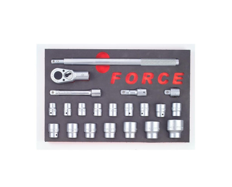 Force Socket Set with Ratchet 3/4" 21-piece (EVA)