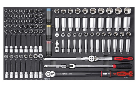 Sonic Combination Set 1/2" SFS-L 118 pcs.