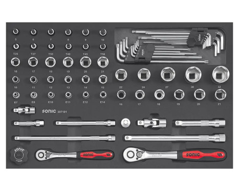 Sonic Combination Set 3/8" and 1/2" SFS-M 71-piece