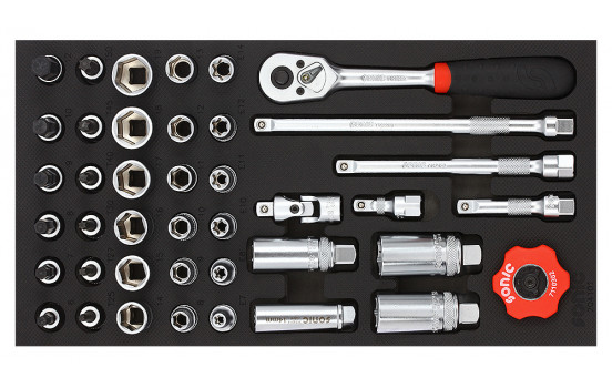 Sonic Socket & Bit socket set 3/8", SFS 1/3 41-piece