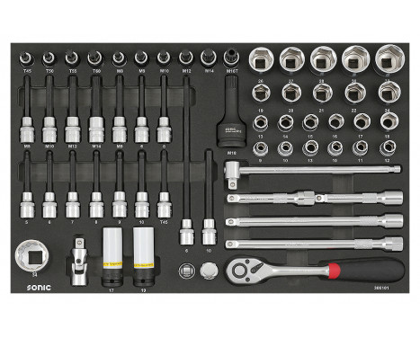 Sonic Socket set 1/2", 61-piece