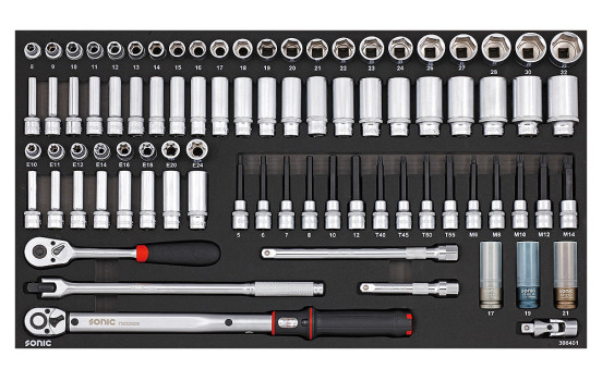 Sonic Socket set 1/2", SFS Jumbo 84-piece