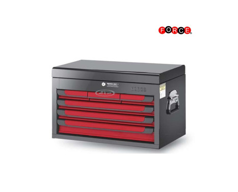 Top chest with 6 drawers Red and Black (glossy paint)