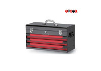 Wall cabinet with 3 drawers Red and Black (gloss lacquer)