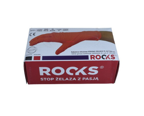 Rooks Disposable gloves orange Size M, set of 100