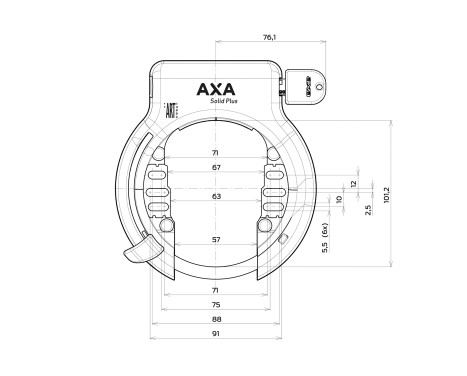 Axa Ramlås Solid Plus Art 2 svart, bild 11