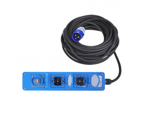CEE 3-vägs uttag 20M (2xSchuko + 1x2-USB), bild 2