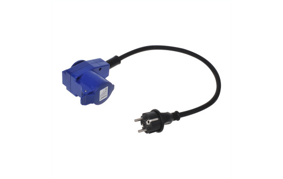 Verloopkabel 40cm från Schuko-kontakt till rätt vinkel CEE-uttag + Schuko-uttag