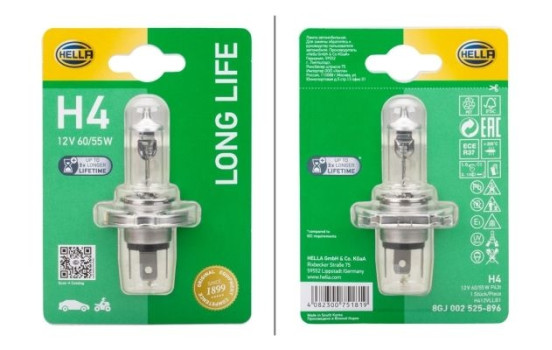 Hella Longlife H4, 12V 60/55W