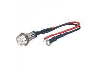 Foliatec Lámpara de control LED cromada - blanca Ø = 10 mm - 1 pieza