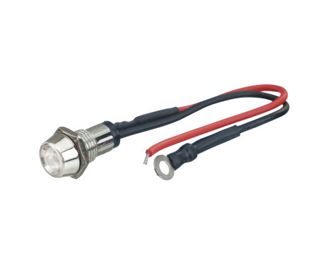 Foliatec Lámpara de control LED cromada - blanca Ø = 10 mm - 1 pieza