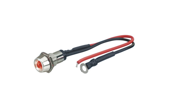 Foliatec Lámpara de control LED cromada - rojo fuego Ø = 10 mm - 1 pieza, Imagen 2